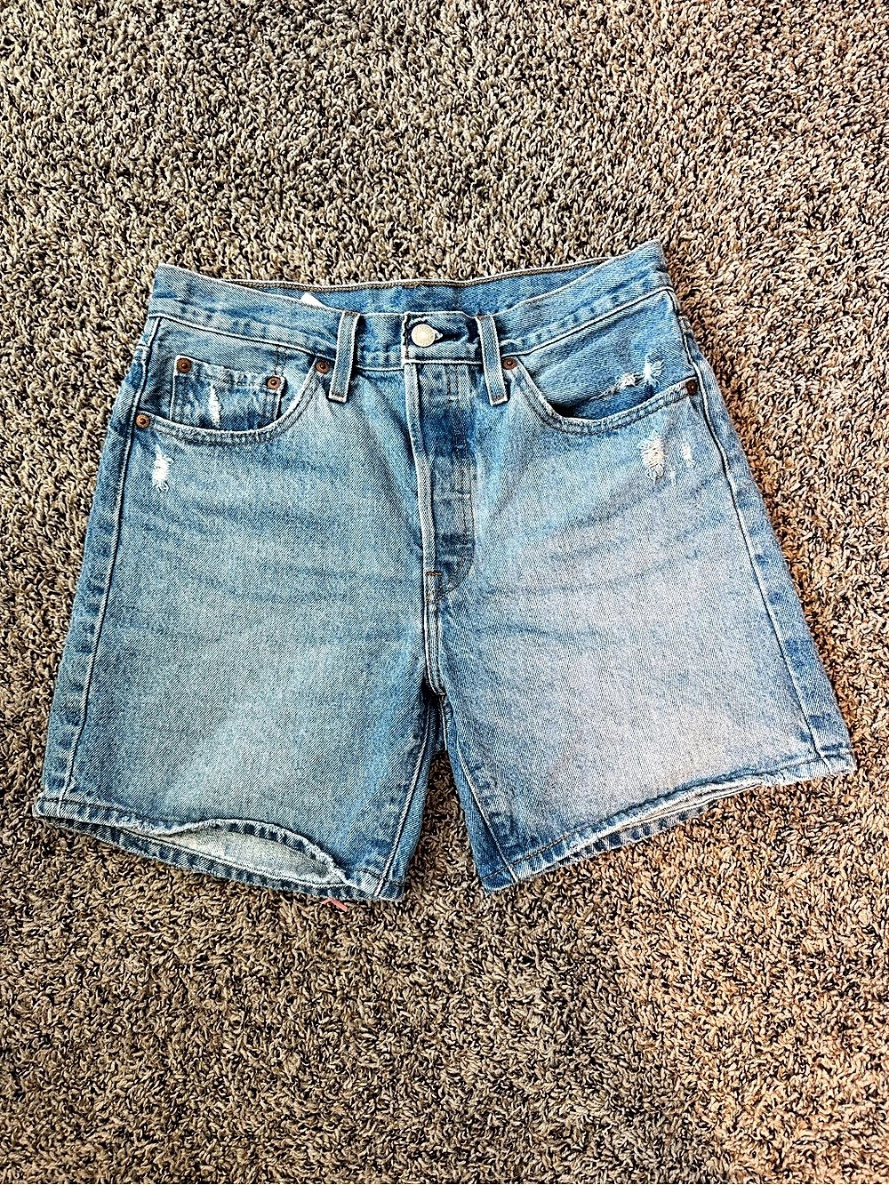 Levi's 501 Light-Washed Denim Jean Shorts